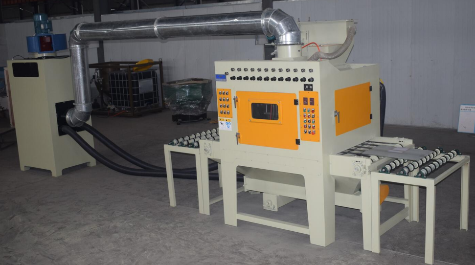 通過式自動噴砂機(jī)，輸送帶自動噴砂機(jī)